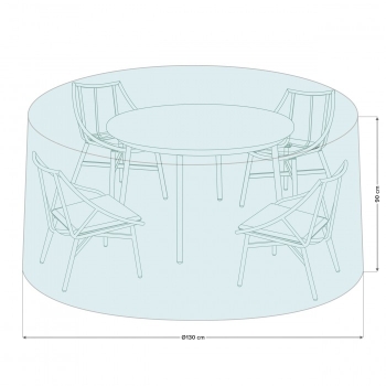 husă pentru set de masă rotundă 130x90